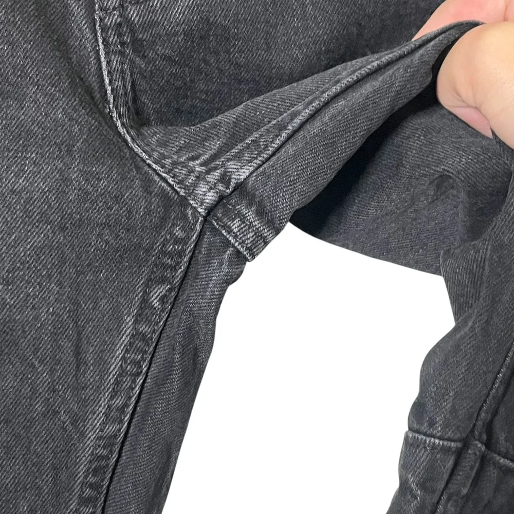 Madewell The Darted Barrel-Leg Jean Womens 28 Black Cotton Balloon Fit Jeans